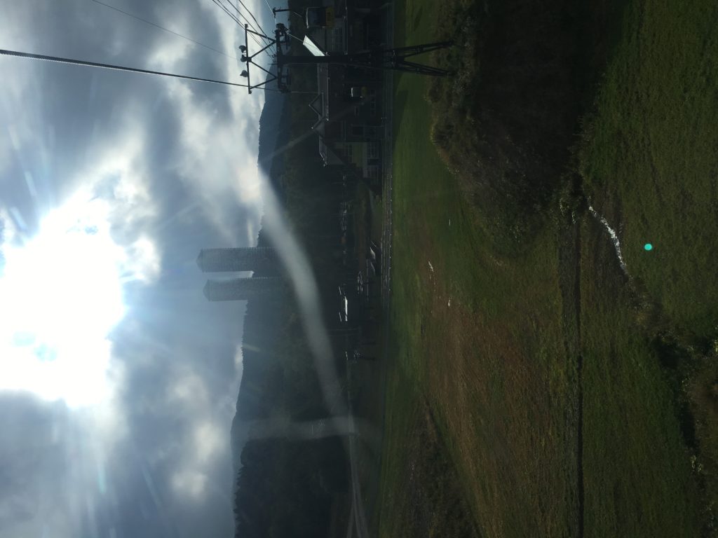 星野リゾート＠トマムの雲海テラス行きゴンドラから見た景色