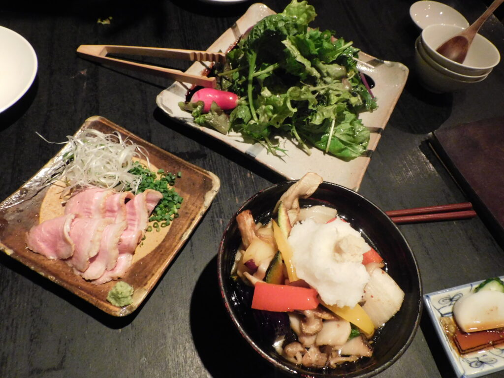 旧軽井沢の人気レストラン（川上庵）：食事例