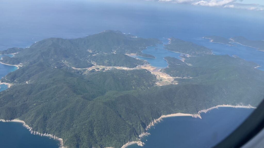 五島⇒福岡空港へ向かう飛行機から見た景色