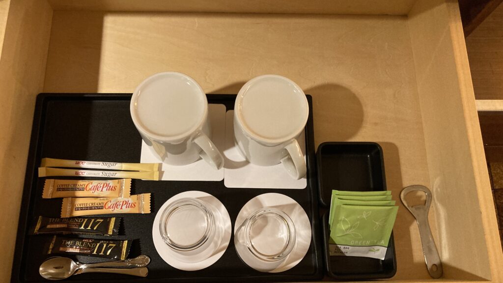 ニセコノーザンリゾート・アンヌプリのお茶セット(コーヒーと緑茶)