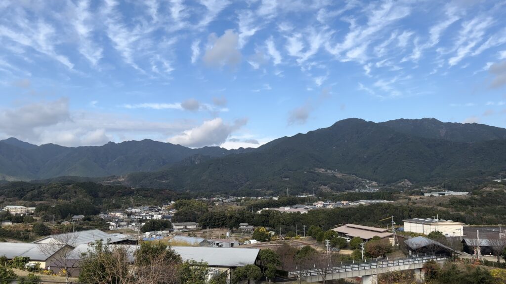 熊野倶楽部の高台から見た景色