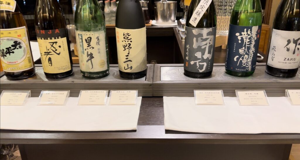 三重県産の焼酎や日本酒も勢揃い@熊野倶楽部の馳走庵