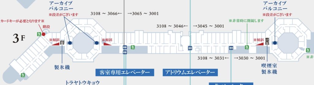 東京ステーションホテルの３階のマップ