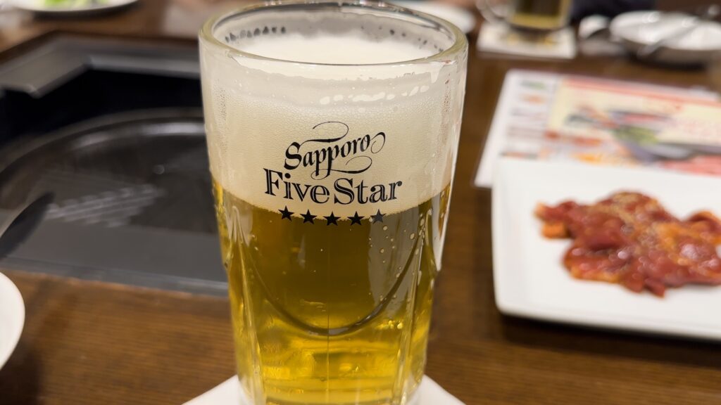 ここでしか飲めないファイブスタービール