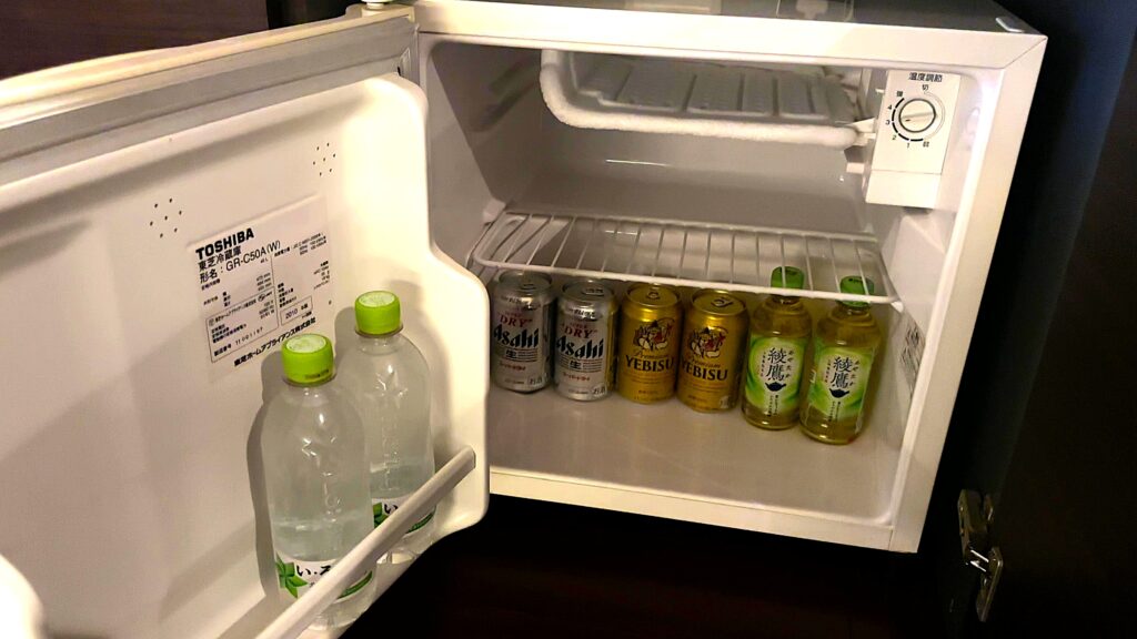 冷蔵庫内のドリンクは無料