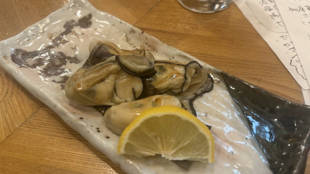 牡蠣の松前焼き