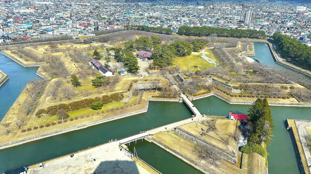五稜郭タワーから見た五稜郭