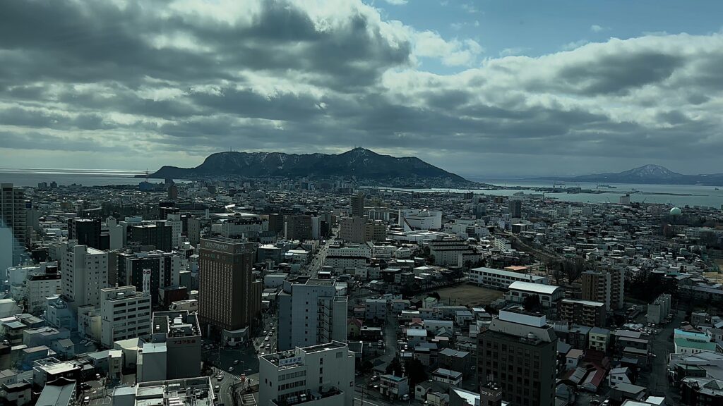 五稜郭タワーから見た函館山