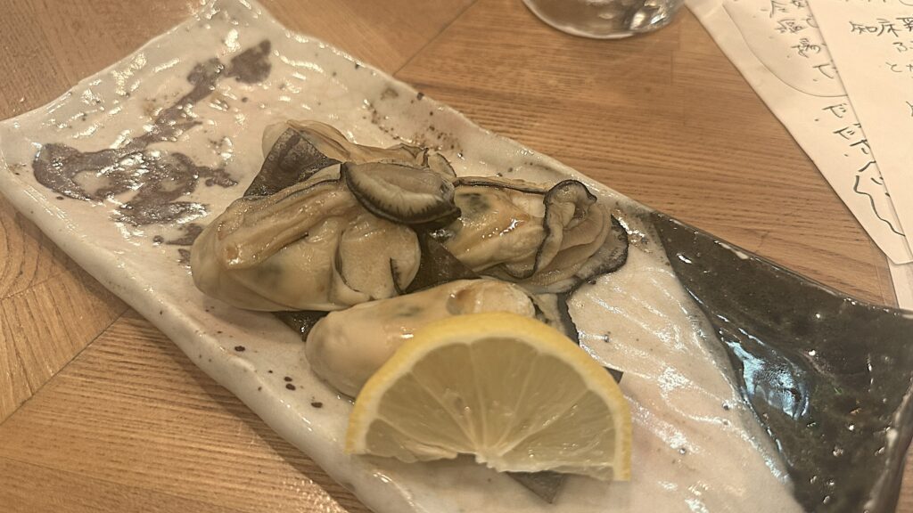 牡蠣の松前焼き